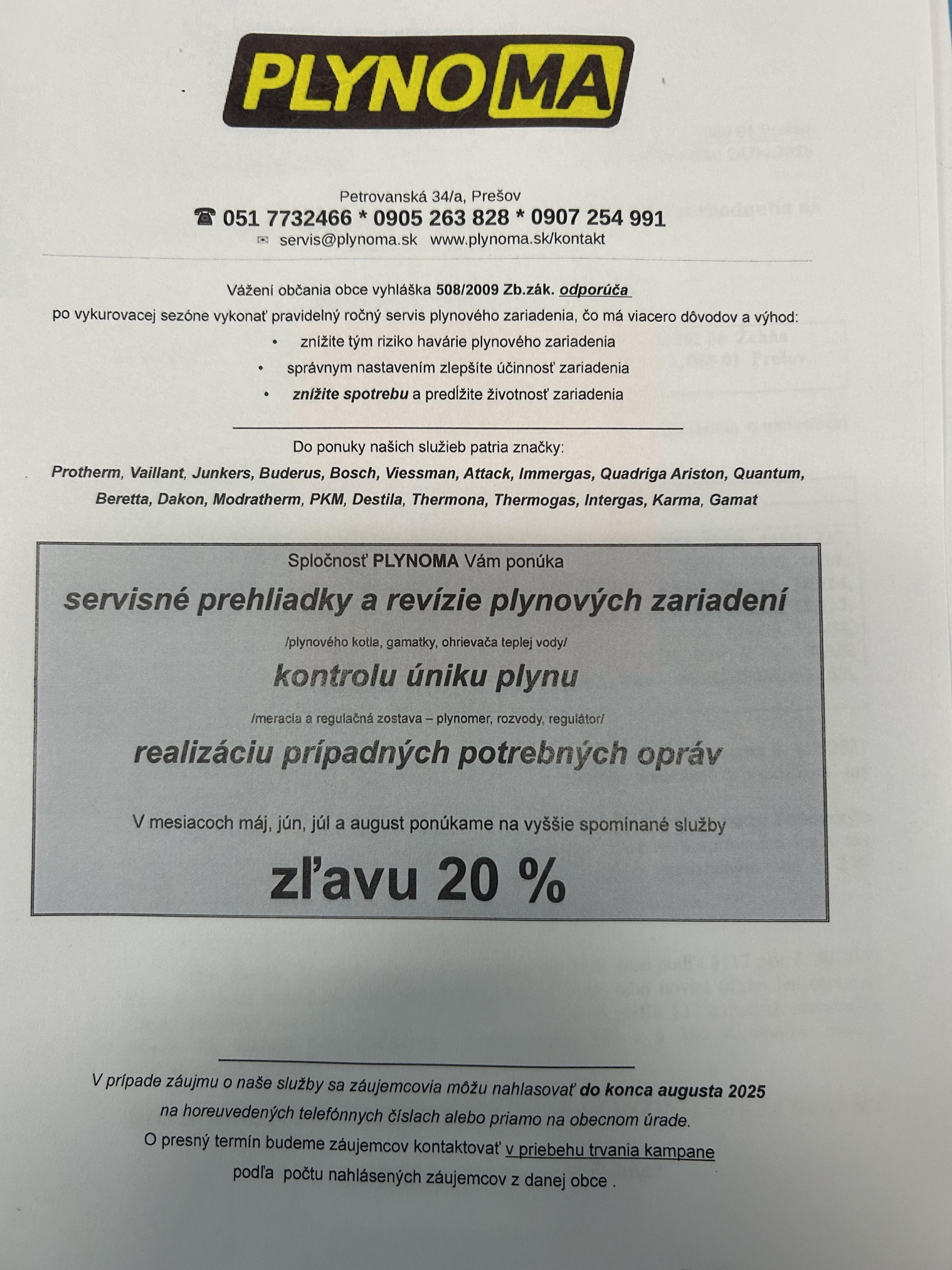 Fotka - Ponuka servisných prehliadok a revízie plynových zariadení